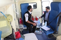 بازديد سرزده دكتر شوكتي فرد از پايگاه اورژانس 115 جاده اي مختاران و سربيشه